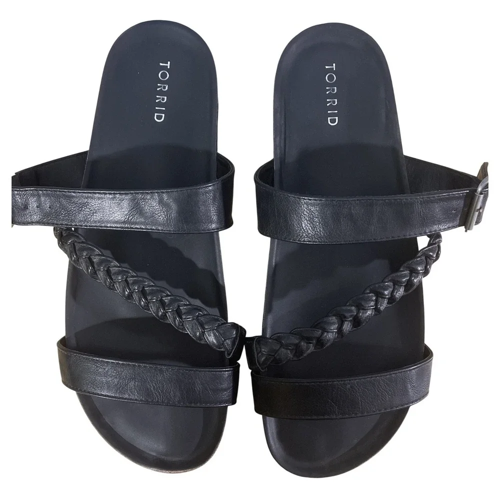 TORRID Sandals Mens Size 9 Black Strappy Style‎ S1-26